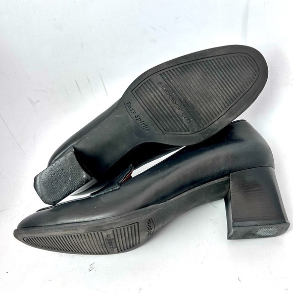EASY SPIRIT Anti-Gravity Women’s Black Leather Heeled Loafer Size 8 narrow - Picture 11 of 12
